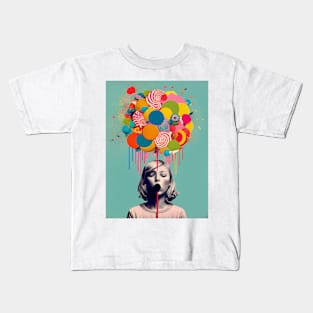 Modern woman in pop-art style Kids T-Shirt